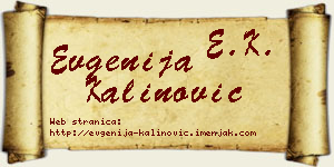 Evgenija Kalinović vizit kartica